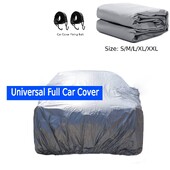 Husă universală completă pentru mașină, husă de soare în aer liber Protecție UV Huse auto impermeabile PE Izolație termică Îmbrăcăminte pentru mașină cu curea