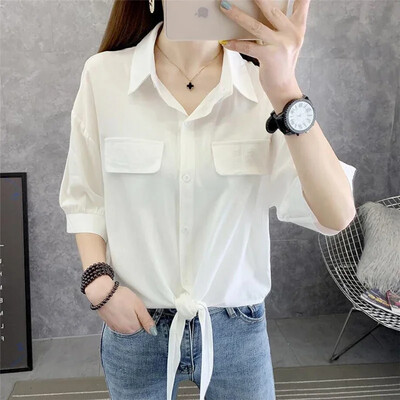 Blusas Mujer, primăvară toamnă, cămăși subțiri, camisuri, bluze largi, supradimensionate, topuri pentru femei, bluse coreene, buzunare