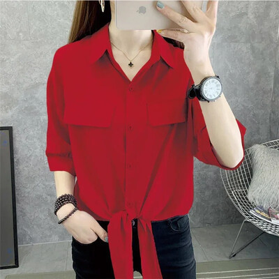 Blusas Mujer, primăvară toamnă, cămăși subțiri, camisuri, bluze largi, supradimensionate, topuri pentru femei, bluse coreene, buzunare