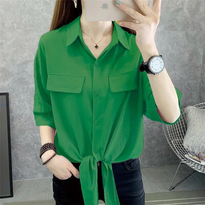 Blusas Mujer, primăvară toamnă, cămăși subțiri, camisuri, bluze largi, supradimensionate, topuri pentru femei, bluse coreene, buzunare