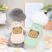 Vestă din bumbac pentru urs brun Haine pentru câini Haine de toamnă și iarnă Jachetă cu inel de tragere Teddy Bomei Haine Articole pentru animale de companie S-XXL