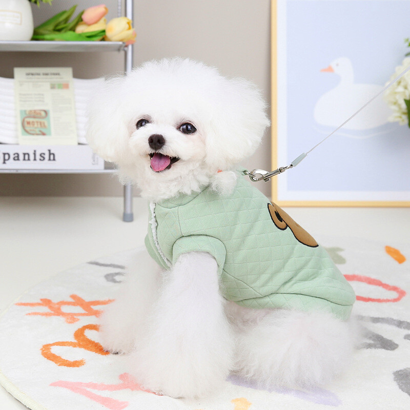 Pamučni prsluk smeđi medvjed Odjeća za pse Jesenska i zimska odjeća Jakna s prstenom za povlačenje Teddy Bomei Odjeća Oprema za kućne ljubimce S-XXL