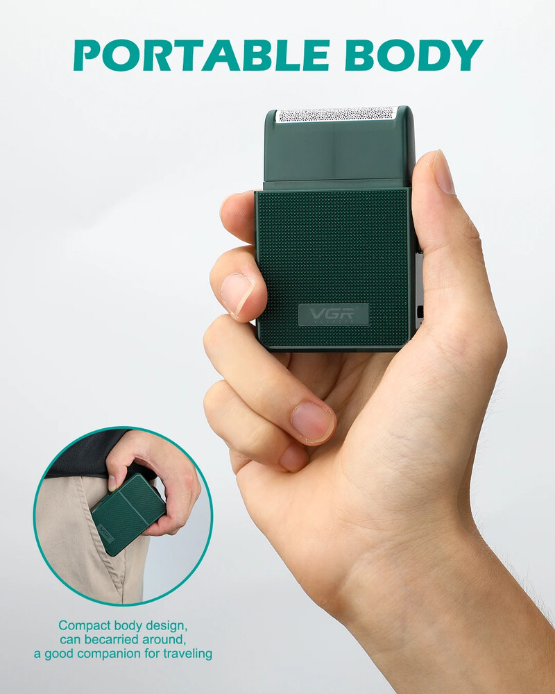 VGR Razor punjivi aparat za brijanje Profesionalni trimer za bradu Putni trimeri za kosu Klipni aparat za brijanje za muškarce V-376