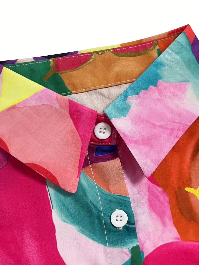 Camisas De Mujer2024 Sieviešu kreklu blūzes apgleznošana Apdrukas krekls Temperaments ar garām piedurknēm ikdienas modes ikdienas krekls rudens ziemas topi