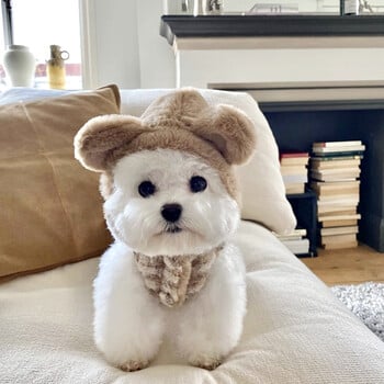 Pet καρό βαμβακερό παλτό Puppy Teddy Hoodie Bears Χειμερινά ζεστά ρούχα με δύο πόδια Παχύ μαλακά ρούχα για σκύλους XS-XL