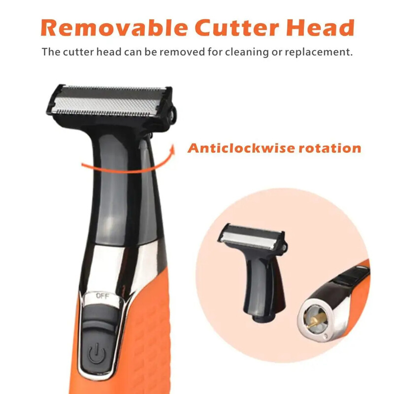 Kemei KM-1910 ūdensizturīgs elektriskais skuveklis uzacu trimmeris USB uzlādējams skuveklis vīriešu bārdas trimmeris skūšanās mašīna