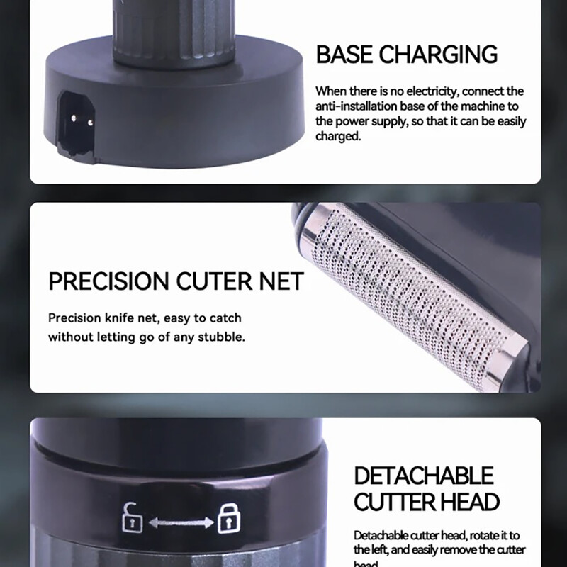 Kemei profesionālais elektriskais pašmāju skuveklis ar ļoti garu rokturi aizmugures matu skūšana matu griezējs deguna matu griezējs ķermeņa kopšana