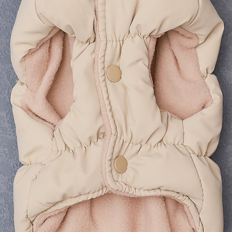 Topla jakna za pse za kućne ljubimce s kopčom za povodac Mačja zimska PU odjeća Punji kaput za pse Odjeća za štene PU jakna Proizvod za kućne ljubimce