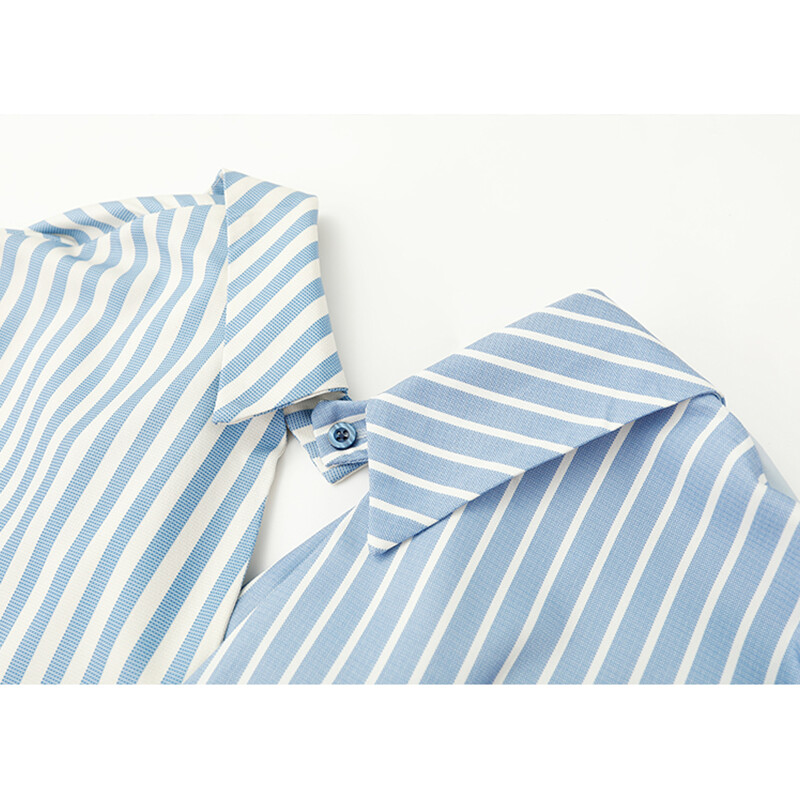 Ženska odjeća Košulje Polo ovratnik s prugama Asimetrični dugi rukavi Ležerne vintage modne vrećaste bluze Topovi za žene