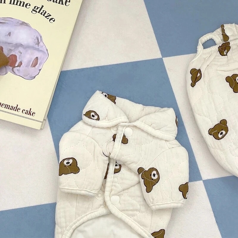 2023 Zimska zadebljana odjeća za pse Teddy Topla pamučna odjeća Odjeća za pse Crtić Odjeća za pomeranske pudle Chihuahua male pse XS