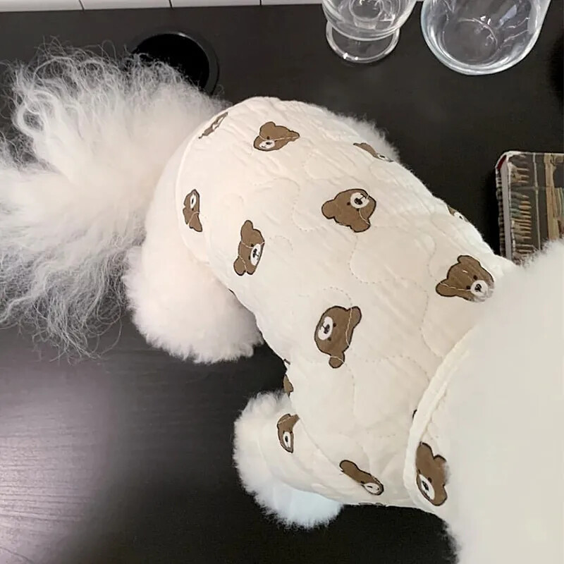 2023 Zimska zadebljana odjeća za pse Teddy Topla pamučna odjeća Odjeća za pse Crtić Odjeća za pomeranske pudle Chihuahua male pse XS