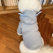 2023 Φθινοπωρινά ζεστά ρούχα για σκύλους Poodle Pet Dog συμπαγές τρίχωμα Χειμερινό Chihuahua Teddy Ρούχα με ανοιχτά κουμπιά Ρούχα για σκύλους Εξερχόμενο κρύο μπουφάν