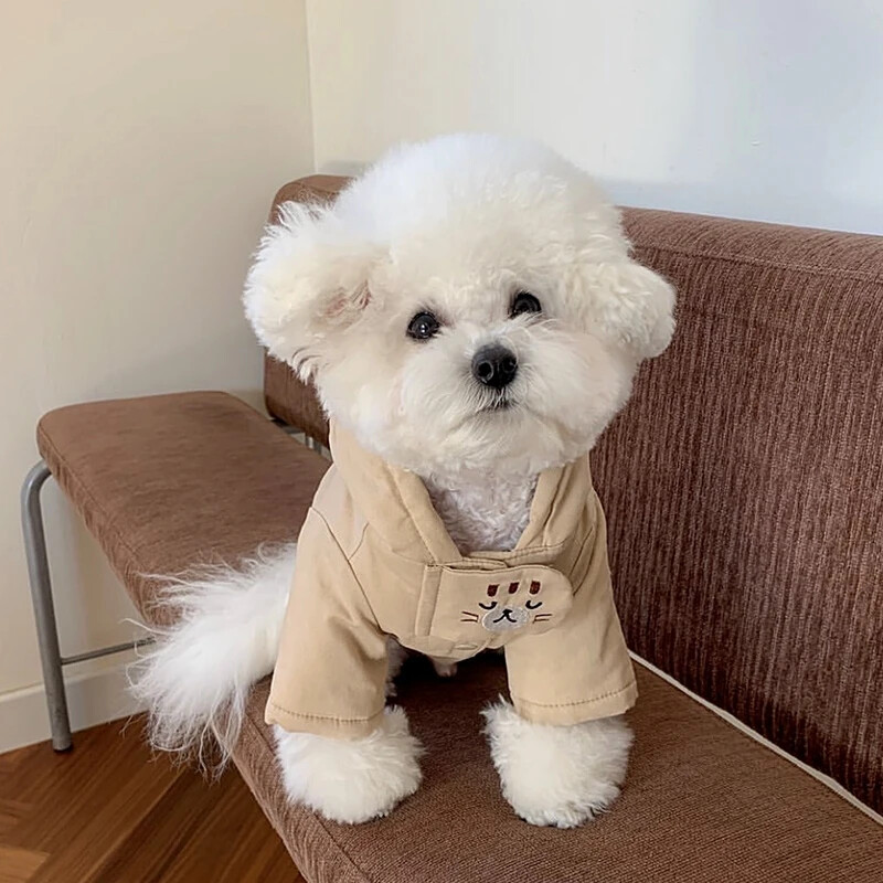 2023. Jesen Topla odjeća za pse Pudla Kućni ljubimac Puni kaput Zimski čivava Teddy Mekana odjeća s otvorenim gumbima Psa Hladna jakna za odlaske