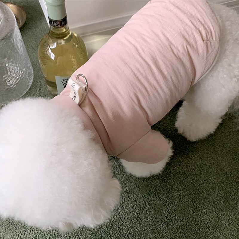 Slatka ružičasta odjeća za pse Zadebljani pamučni kaput za kućne ljubimce Zimska topla odjeća za štene Teddy Mekani kaput s puhom Jednobojna odjeća na dvije noge