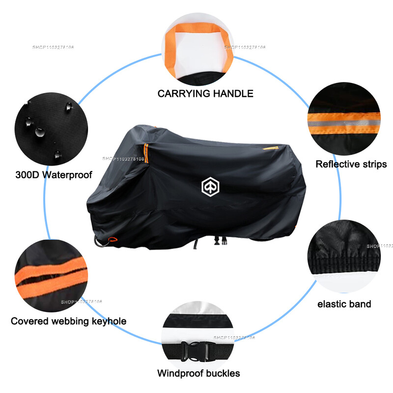 Navlaka za motocikl Vodootporna vanjska za sva godišnja doba, otporna na prašinu, UV zaštitna kišna navlaka za PIAGGIO Beverly Fly Liberty MP3 125 150 20