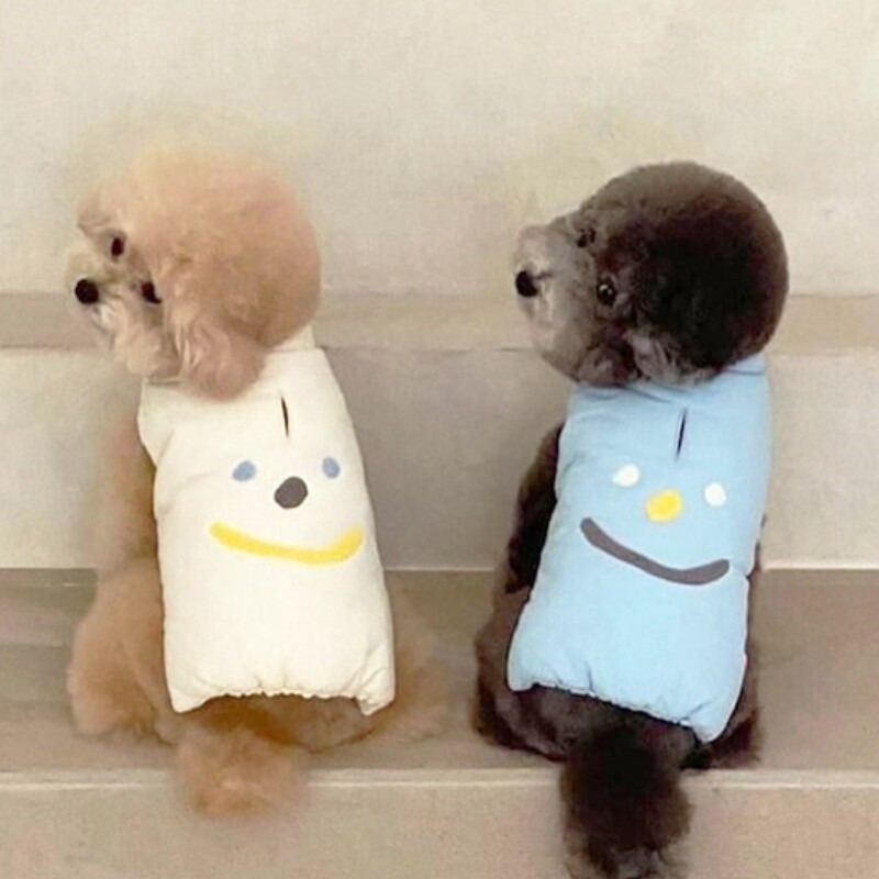Zimska topla jakna za pse za male i srednje pse. Modna jakna za štene. Puhana jakna s ljupkim printom. Prsluk za kućne ljubimce. Kaput. Odjeća za pse.