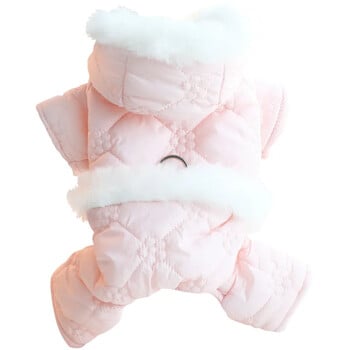 Lllypop Winter Dog Onesie Snowsuit Hoodie Ζεστό Fleece Ολόσωμη φόρμα για κατοικίδια Ρούχα για σκύλους για μικρά σκυλιά