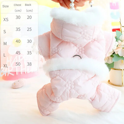 Lllypop Winter Dog Onesie Snowsuit Hoodie Ζεστό Fleece Ολόσωμη φόρμα για κατοικίδια Ρούχα για σκύλους για μικρά σκυλιά
