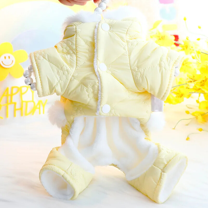 Lllypop Winter Dog Onesie Snowsuit Hoodie Topli kombinezon za pse od flisa Odjeća za kućne ljubimce Odjeća za pse za male pse