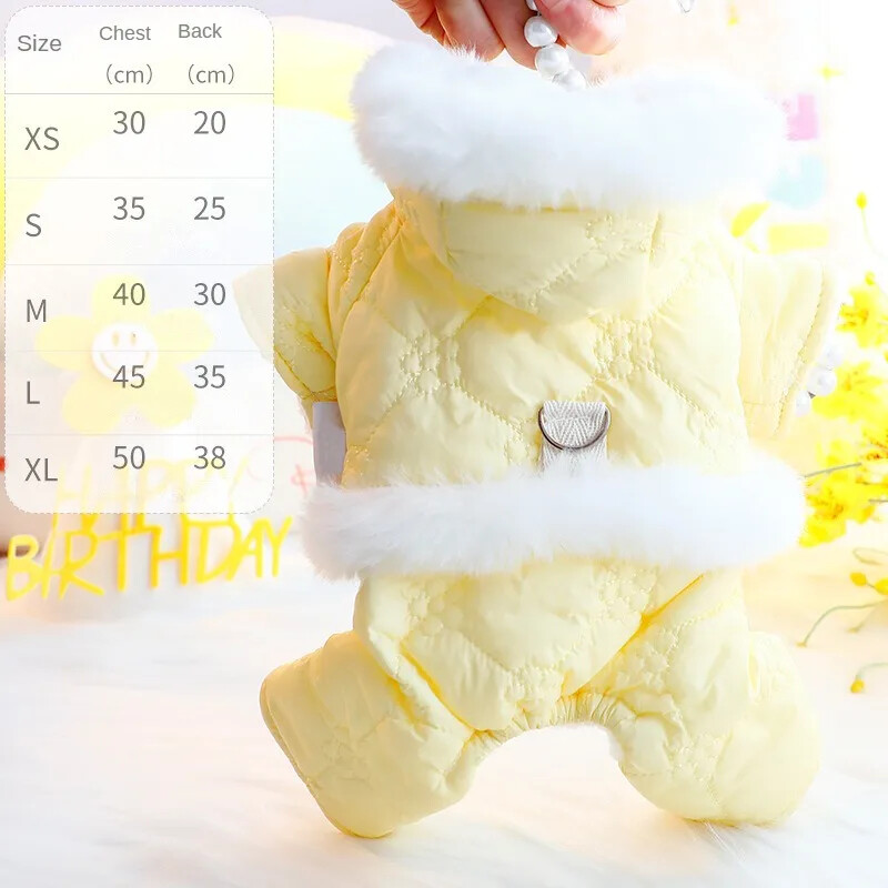 Lllypop Winter Dog Onesie Snowsuit Hoodie Topli kombinezon za pse od flisa Odjeća za kućne ljubimce Odjeća za pse za male pse