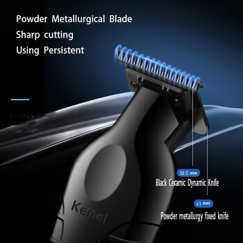 Kemei 2299 Barber Cordless Hair Trimmer 0mm Zero Gapped Carving Clipper Detailer Επαγγελματική ηλεκτρική μηχανή κοπής φινιρίσματος