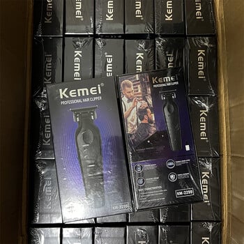 Kemei 2299 Barber Cordless Hair Trimmer 0mm Zero Gapped Carving Clipper Detailer Επαγγελματική ηλεκτρική μηχανή κοπής φινιρίσματος