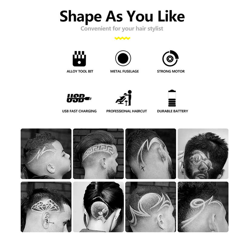 HIENA T9 Trimeri za kosu starinska mašina za šišanje kose profesionalni brijački strojevi s teksturom protiv klizanja Bežični brijač za bradu