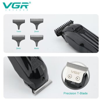 VGR Hair Clipper Professional Hair Clipper Rechargeable Barber Hair Trimmer Cordless Haircut Clipper for Men V-282 V-982