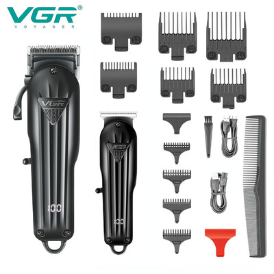 VGR Hair Clipper Professional Hair Clipper Rechargeable Barber Hair Trimmer Cordless Haircut Clipper for Men V-282 V-982