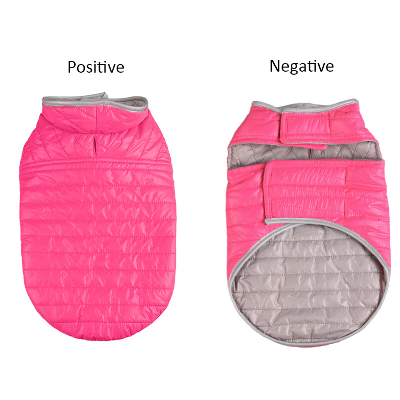 Vodootporna puhasta jakna za štene za male srednje pse, zimska reverzibilna odjeća za kućne ljubimce Shiba Inu Pug Corgi Kaput Mascotas odjeća