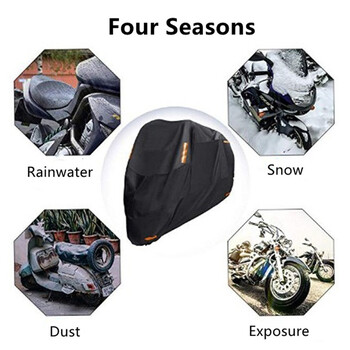 Κάλυμμα μοτοσυκλέτας Universal Outdoor UV Protector Scooter All Season Αδιάβροχο ποδήλατο στη βροχή Κάλυμμα μουσαμάς πανί M-4XL