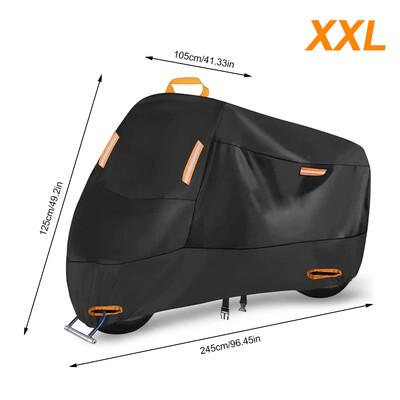 Motorkerékpár huzat egész évszakban vízálló univerzális kültéri védelem por ellen törmelék UV védelem 210D vastag Oxford M-XXXXL