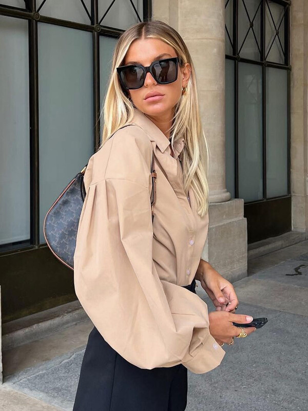 Γυναικείο Vintage Κομψό Γυναικείο Πουκάμισο Μπλούζα με Φανάρι Basic Top Casual Κουμπί Γυναικείο Γραφείο Γυναικείο πουκάμισο Γυναικείο