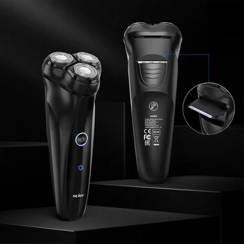 SEJOY Electric Razor for Men Τρισδιάστατη περιστροφική ξυριστική μηχανή pop-up επαναφορτιζόμενη κουρευτική μηχανή γενειάδας