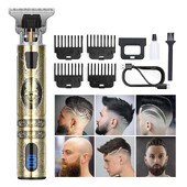 Mașină de tuns profesională pentru bărbier Mașină de tuns fără fir, fără întreruperi, cu afișaj LCD Mașină de tuns barba pentru bărbați, aparate de ras