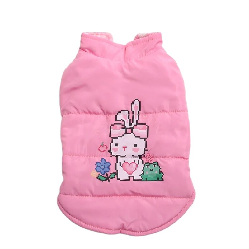 Topla majica s kapuljačom za pse i mačke s ljupkim dizajnom zeca, zimska jakna za kućne ljubimce