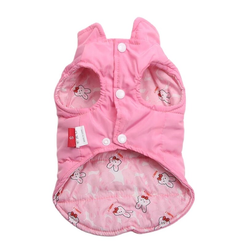 Topla majica s kapuljačom za pse i mačke s ljupkim dizajnom zeca, zimska jakna za kućne ljubimce