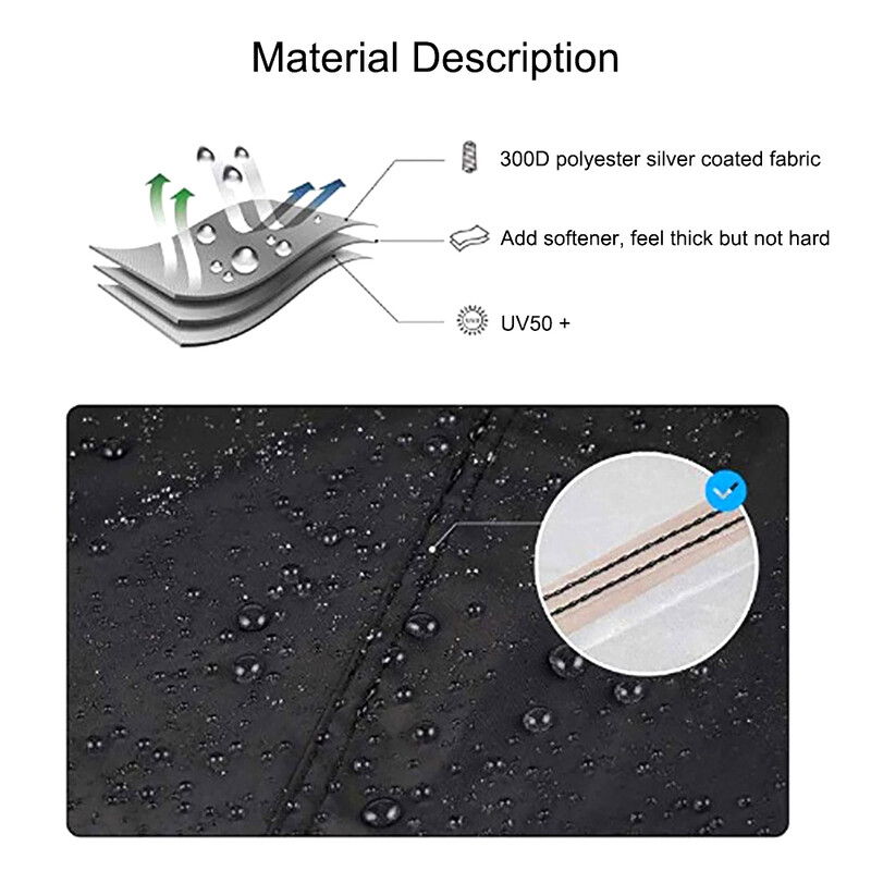 Debele 300D navlake za motocikle Crni dizajn Vodootporni Motori Prašina Kiša Snijeg UV Zaštitna navlaka Unutar Vani ML XL XXL 3XL 4XL