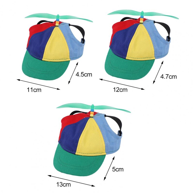 Šešir za kućne ljubimce s dizajnom propelera Slatka, smiješna kapa za kućne ljubimce Preslatki šešir s propelerom za kućne ljubimce, šarena bejzbolska loptica za pse otporna na sunce, koja diše za ljeto