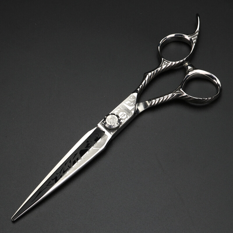 XUANFENG 7-inčne škare s laserskim uzorkom, čelične frizerske škare za šišanje i škare za stanjivanje