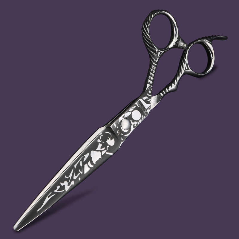 XUANFENG 7-inčne škare s laserskim uzorkom, čelične frizerske škare za šišanje i škare za stanjivanje