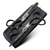 XUANFENG 6 ιντσών Damascus Barber`s Scissors Hair Gallery Εργαλεία styling Cutting Scissors and Thinning Scissors Collection