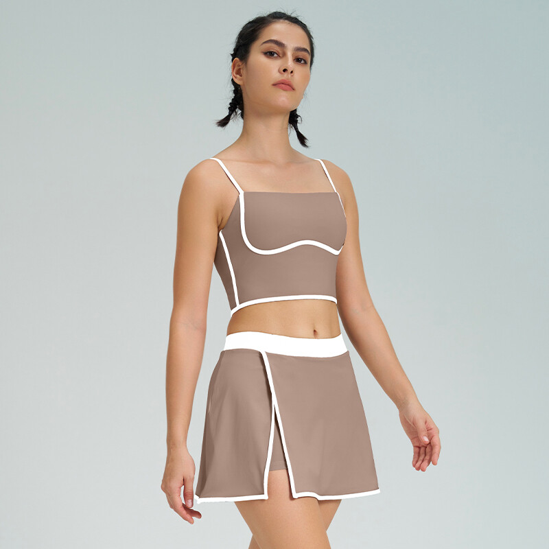 Žensko 2kom patchwork sportsko odijelo za jogu Prozračna sportska odjeća Ženski set Podesivi grudnjak Odjeća za vježbanje za žensku odjeću Fintess set