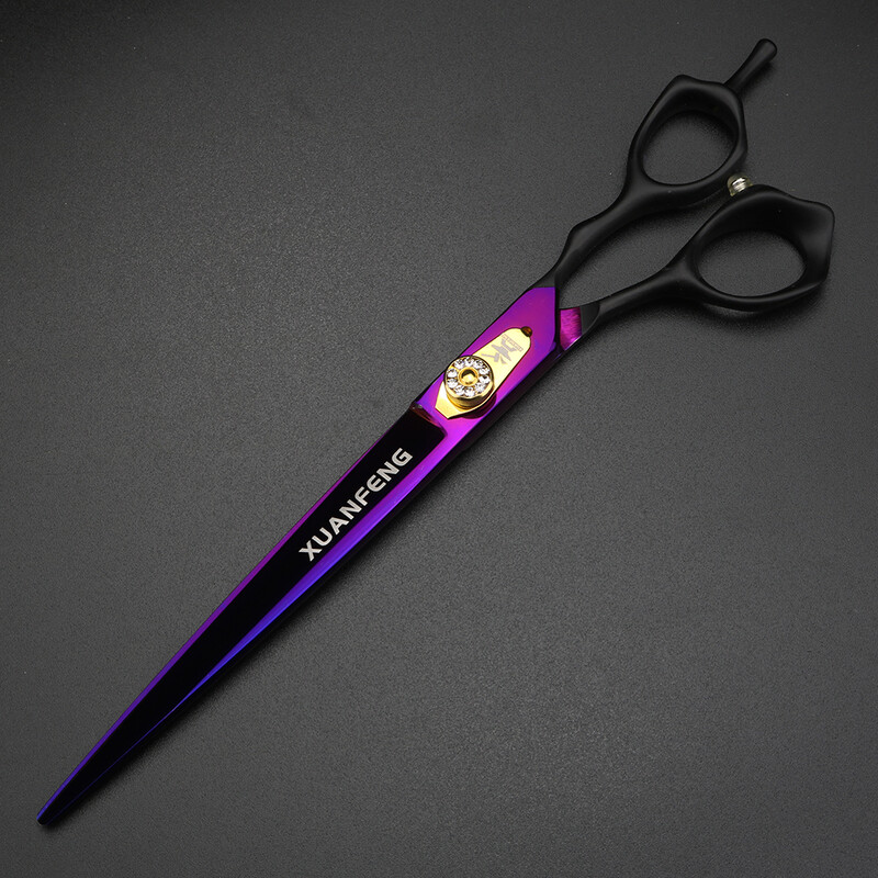 XUANFENG ljubičaste frizerske škare od 8 inča, alat za oblikovanje kose za frizerski salon, škare za rezanje, škare za kućne ljubimce