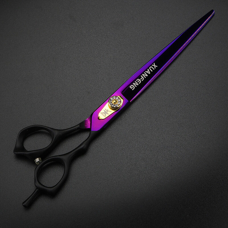 XUANFENG ljubičaste frizerske škare od 8 inča, alat za oblikovanje kose za frizerski salon, škare za rezanje, škare za kućne ljubimce