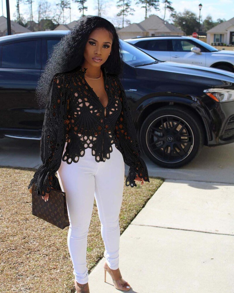 HGTE Nova elegantna mrežasta čipkasta košulja s izdubljenim dugim rukavima Prozirna gornja bluza Odjeća Dashiki afričke košulje za žene