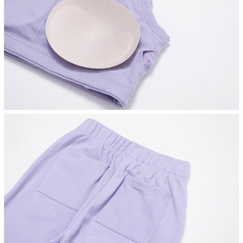 Jesenski ženski sportski komplet širokih nogavica Trenirke Grudnjak Joga set 2 komada bez rukava Široka odjeća za vježbanje Fitness odijelo 8900