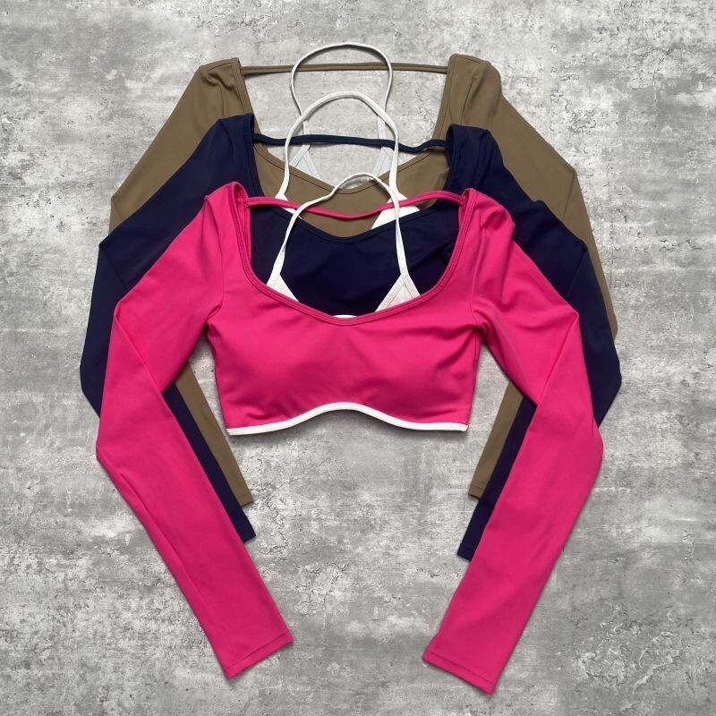 Ženska dvodijelna patchwork sportska garnitura za jogu visokog struka Back-v set za vježbanje Ženska odjeća za vježbanje Trenirka za fitness