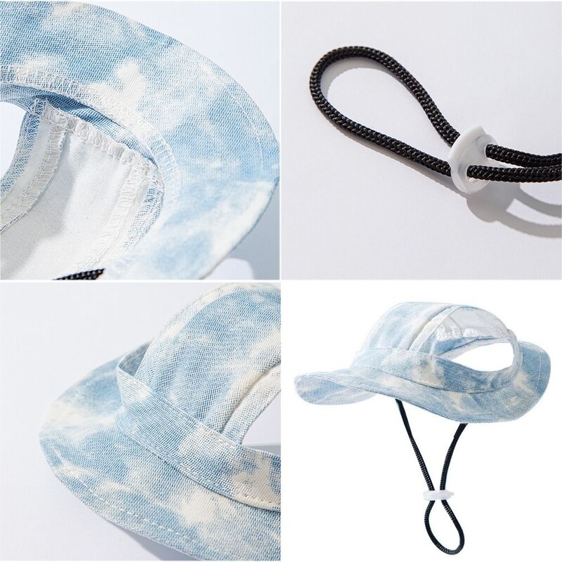 Pseća ribarska kapa s otkrivenim ušima, modna podesiva prozračna pseća kapa s kantom protiv pada, šeširi za sunce za mačke, putovanja