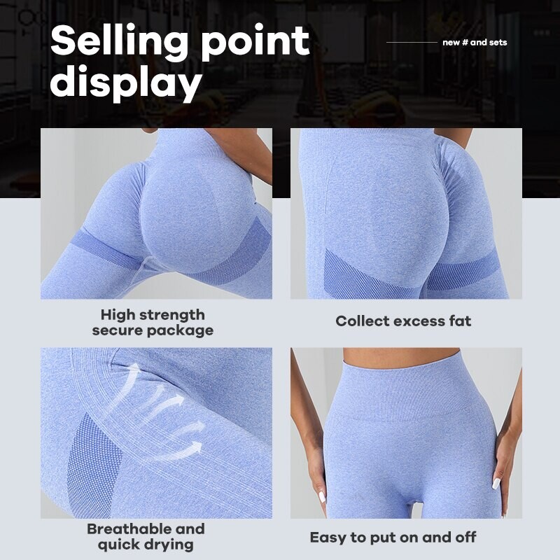 Yoga Basic 2kom Bešavne visoko rastezljive garniture za jogu Trenirka Garnitura za teretanu Cami s ukrštenim leđima, tajice za kontrolu bokova koji grle trbuščić